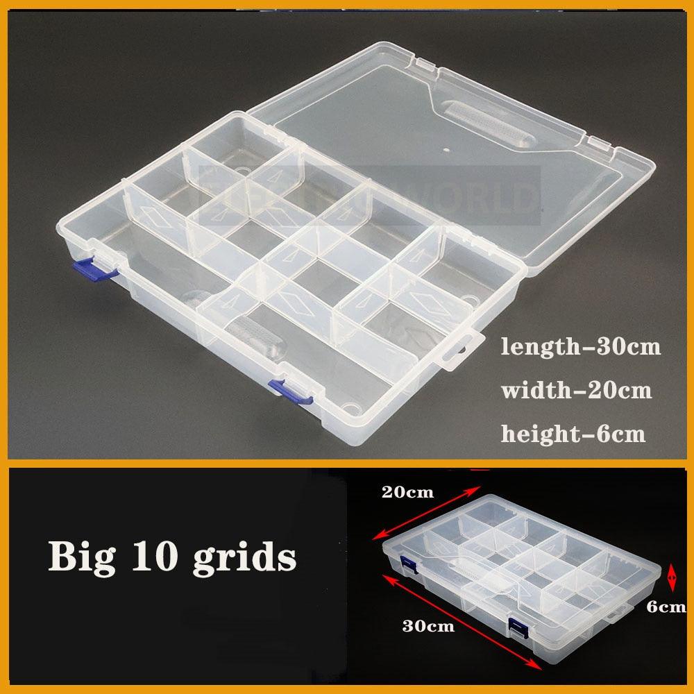 Transparent Plastic Box Screw Compartment Box Jewelry Earring Display Case Container Clear Terminal Organizer Tool Storage boxes Multiple Compartments Jewelry Storage Container