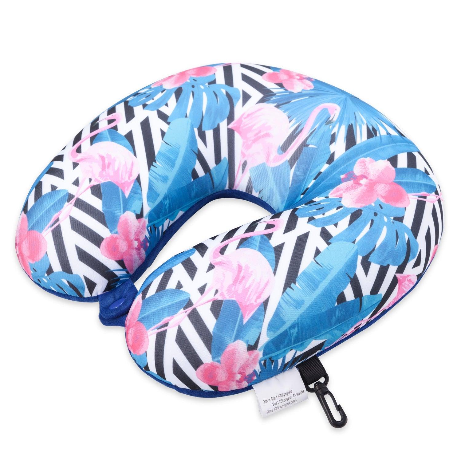 Travel U Shape Neck Pillow Reading Sleeping Long Flights Road Trips Microbead Neck Rest Support Cushion Portable Feather Soft Microfiber Neck Pillow Travel Pillow U-Shaped Neck Pillow Ultra Soft Comfortable Cushion for Neck Support Super for Home Office