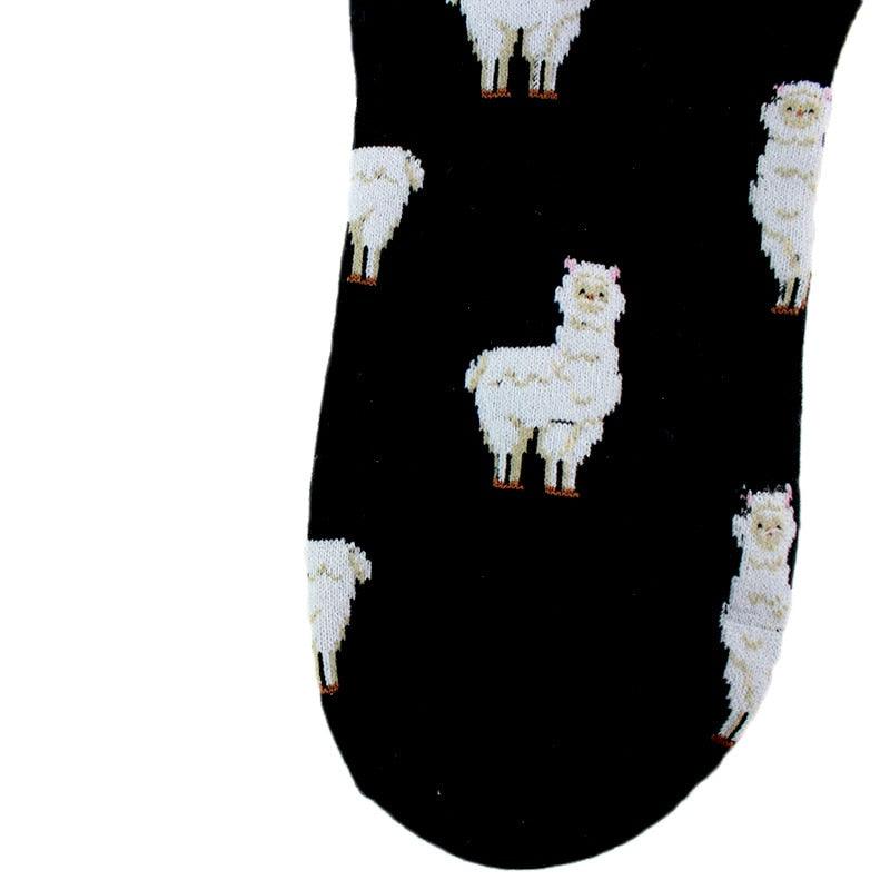 Trendy Alpaca Elephant Fox Rabbit Animal socks Cotton Casual Socks Warm Unisex Streetwear Cute Funny Socks Short Happy Ankle Socks For Animal Lover Men And Women