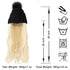 Trendy Hat Wig Synthetic Long Wavy Wigs with Beret Hat Knitted Fashion black Autumn Winter Cap Hair Extensions Wigs For Black Women Cosplay Wigs For Women