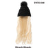 Trendy Hat Wig Synthetic Long Wavy Wigs with Beret Hat Knitted Fashion black Autumn Winter Cap Hair Extensions Wigs For Black Women Cosplay Wigs For Women