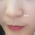 Trendy New Titanium Steel Punk Clip on Fake Piercing Ear Nose Lip Rings Unisex Nose Ring Women Septum Nose Ring Clips Septum Ring Hoop Cartilage Tragus Helix Small Piercing Nose Rings Hoop Cartilage Earring  Body Jewelry