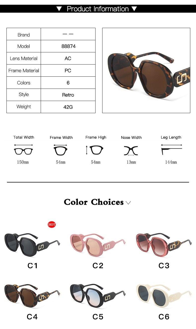 Trendy Rectangle Sunglasses UV Protection hexagon Horned Rim Thick Fashion Shades Elegant & Luxury Brand Polygon Shape  Women's Sunglasses New Retro Wide-legged Big Frame Sun Glasses For Female