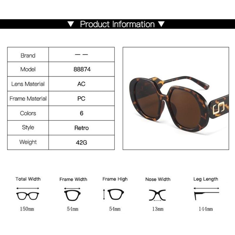 Trendy Rectangle Sunglasses UV Protection hexagon Horned Rim Thick Fashion Shades Elegant & Luxury Brand Polygon Shape  Women's Sunglasses New Retro Wide-legged Big Frame Sun Glasses For Female