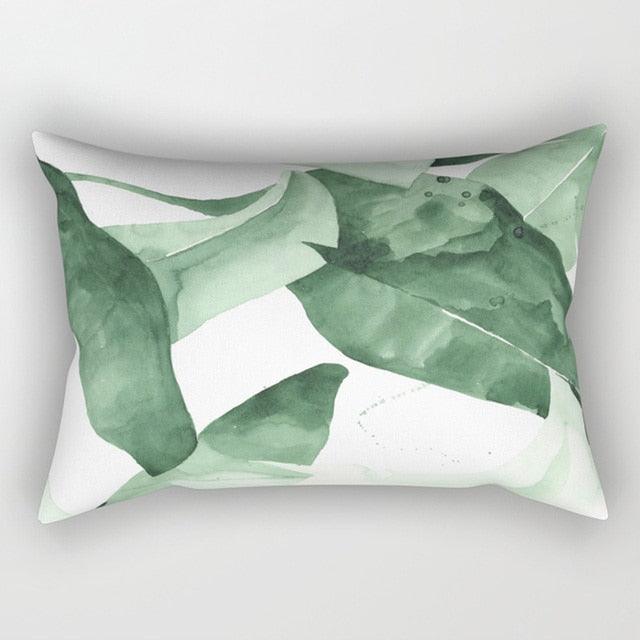 Tropical Plants Flowers Beauty Pattern Pillow Covers Short Plush Tropical Palm Leaves Throw Pillow Cover Summer Exotic Jungle Plant Tropical Palm On The Geometric Cotton LinGEOen Decorative Rectangular Pillowcase Rectangle Small Pillow Cases