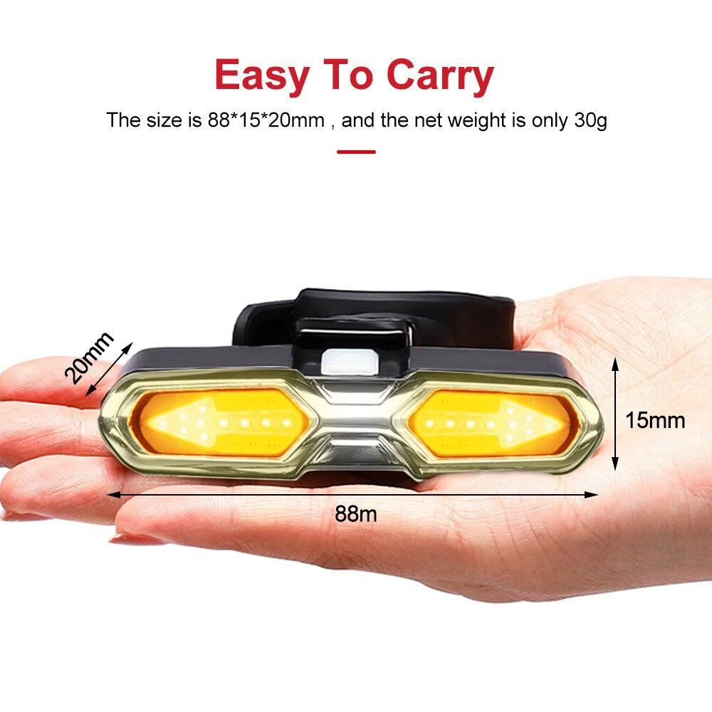 Turn Signals For Bicycle Light Bicycle Taillight Led Light With USB Charging Bicycle Lighting Safety Warning Brake Light Remote Control Bike Rear Light Back USB Rechargeable Safety Warning Cycling Light Fits On Any Road Bicycle