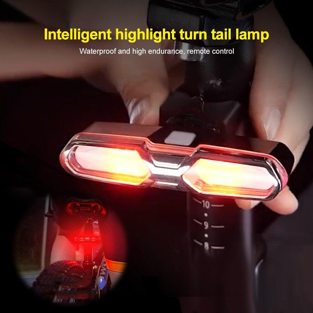 Turn Signals For Bicycle Light Bicycle Taillight Led Light With USB Charging Bicycle Lighting Safety Warning Brake Light Remote Control Bike Rear Light Back USB Rechargeable Safety Warning Cycling Light Fits On Any Road Bicycle