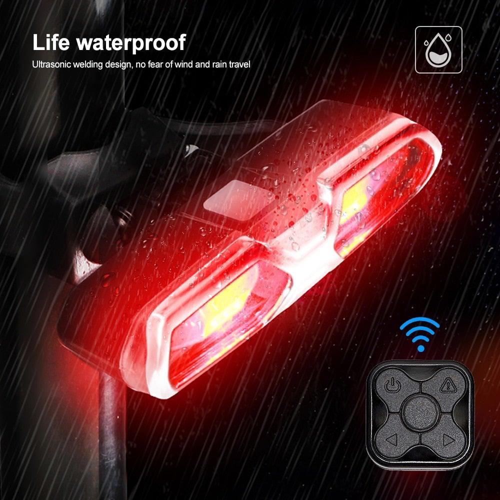 Turn Signals For Bicycle Light Bicycle Taillight Led Light With USB Charging Bicycle Lighting Safety Warning Brake Light Remote Control Bike Rear Light Back USB Rechargeable Safety Warning Cycling Light Fits On Any Road Bicycle