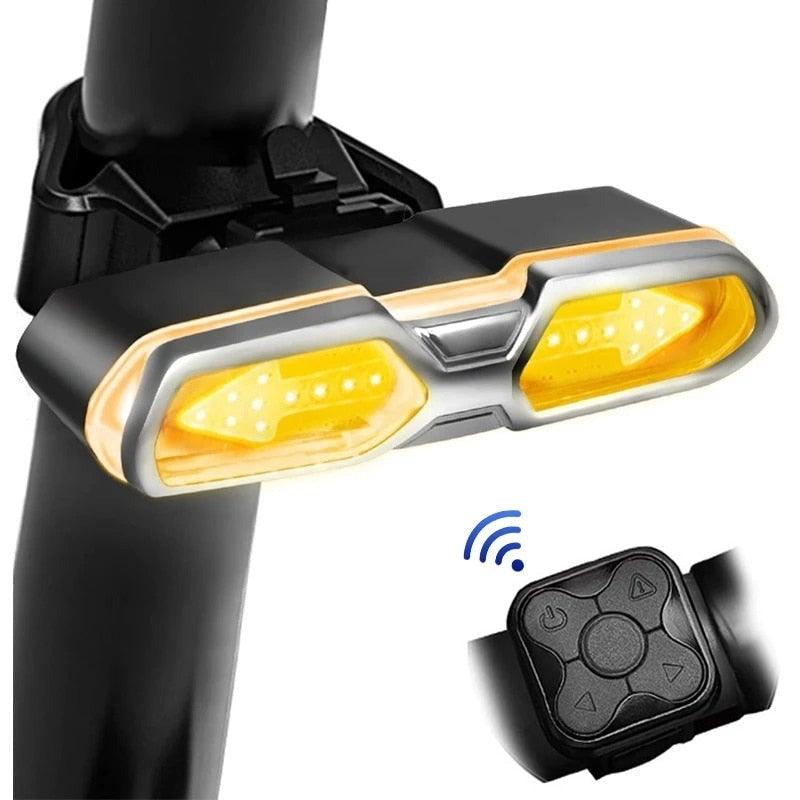 Turn Signals For Bicycle Light Bicycle Taillight Led Light With USB Charging Bicycle Lighting Safety Warning Brake Light Remote Control Bike Rear Light Back USB Rechargeable Safety Warning Cycling Light Fits On Any Road Bicycle