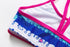 Two Piece Girls Swimsuit Rainbow Children's Swimwear Two Piece Bathing Suit 2-12 Years Swimsuit Pieces Bathing Suits With Ruffles Hollowed Flounce Bikini With Adjustable Straps For Girls