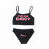 Two Piece Set Fashion COME HERE DADDY Letter Print Tank Top Sleeveless Summer Cropped Bikini Women's 2Pcs Come Here Yes Daddy Please Printed Bikini Swimsuit Bathing Suit Padded Bra Top Panty Set Swimwear