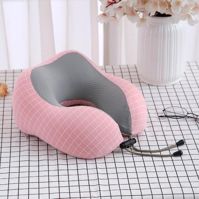 U-Shaped Magnetic Head Pillow Neck Pillow Memory Foam Padding Airplane Travel Office Lunch Break Car Hug Memory Foam Travel Pillow Neck Pillow Ideal for Airplane Travel Comfortable and Lightweight Improved Support Design Neck Pillow