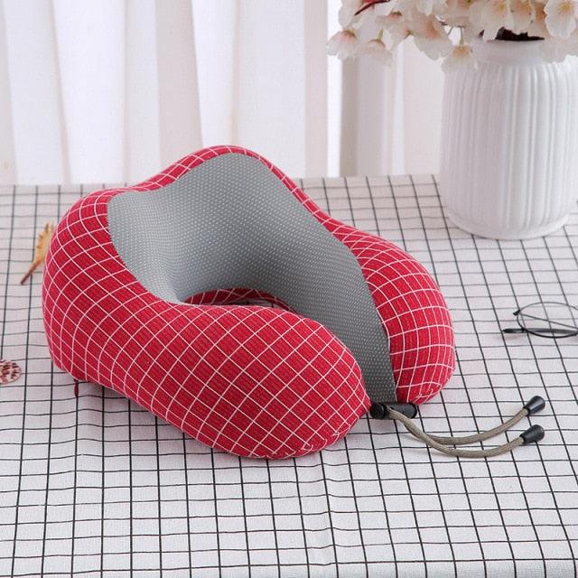 U-Shaped Magnetic Head Pillow Neck Pillow Memory Foam Padding Airplane Travel Office Lunch Break Car Hug Memory Foam Travel Pillow Neck Pillow Ideal for Airplane Travel Comfortable and Lightweight Improved Support Design Neck Pillow