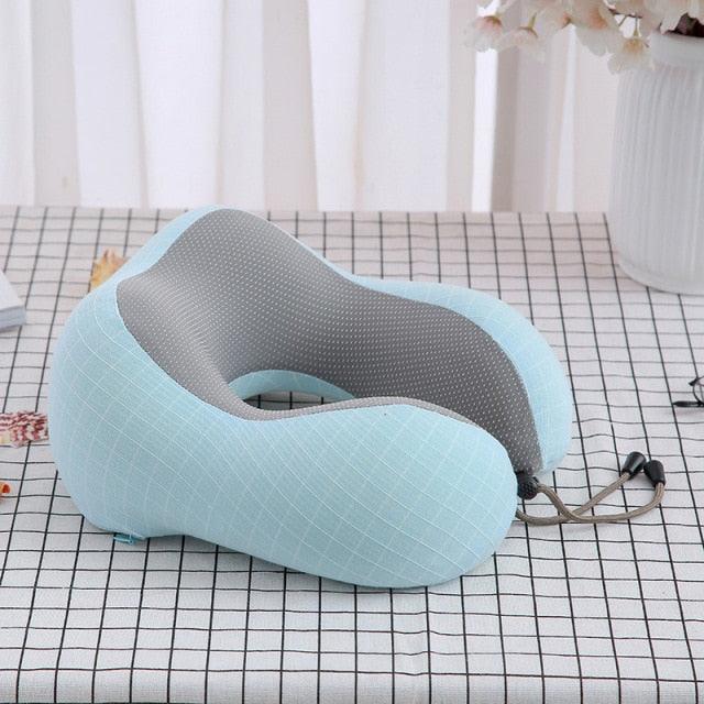 U-Shaped Magnetic Head Pillow Neck Pillow Memory Foam Padding Airplane Travel Office Lunch Break Car Hug Memory Foam Travel Pillow Neck Pillow Ideal for Airplane Travel Comfortable and Lightweight Improved Support Design Neck Pillow