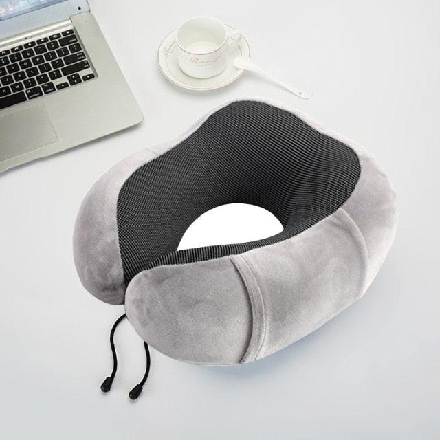 U Shaped Memory Foam Neck Pillows Soft Travel Pillow Massage Neck Pillow Sleeping Airplane Pillow Cervical Healthcare Bedding Outdoor Neck Support Pillow Headrest Travel Folding Slow Rebound Journey Trip Cushion Memory Foam Travel Pillow Neck Pillow