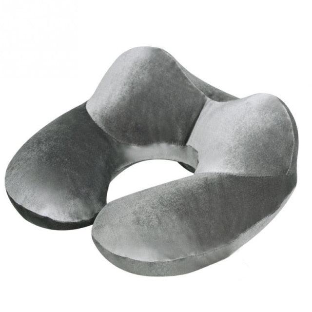 U Shaped Memory Neck Pillows Soft Travel Pillow Massage Neck Pillow Sleeping Airplane Pillow Cervical Healthcare Bedding U Shaped Travel Pillow Car Air Flight Inflatable Pillows Neck Support Headrest Cushion Soft Nursing Cushion