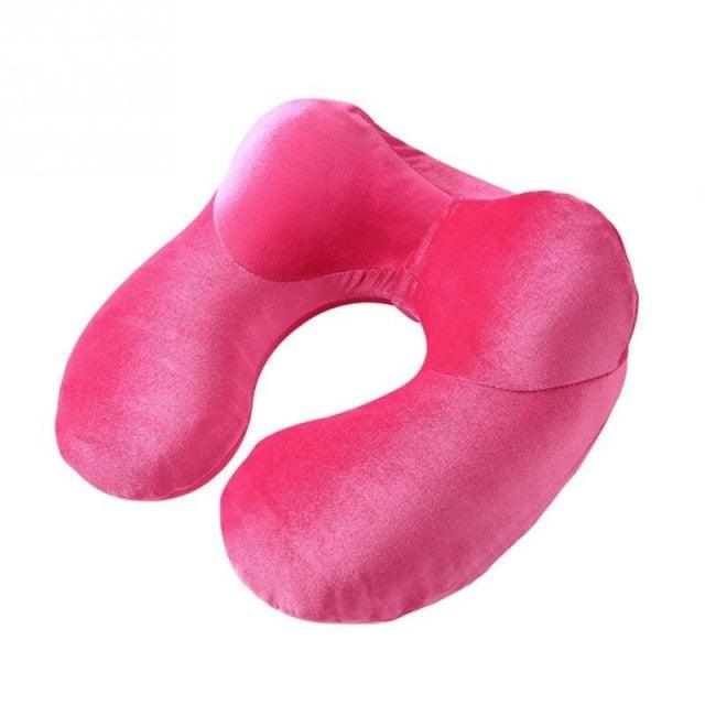 U Shaped Memory Neck Pillows Soft Travel Pillow Massage Neck Pillow Sleeping Airplane Pillow Cervical Healthcare Bedding U Shaped Travel Pillow Car Air Flight Inflatable Pillows Neck Support Headrest Cushion Soft Nursing Cushion