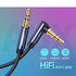 HI-FI 3.5mm Aux Cable Male to Male Audio Jack Cable For Car Headphone Mobile Phone - STEVVEX Cable - 220, 3.5mm audio extension, 3.5mm audio extension cable, 90 degree right angle aux, adapter, Adapter cables, adapter for audio, adapter for computer, adapter for laptop, adapter for monitor, aux cable for car, aux cable for headphones, aux cable for mobile phone, cable connector, cables - Stevvex.com