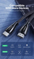 Black HDMI Cable 2.1 8K60Hz 4K120Hz HDMI Splitter HDR10 48Gbps Ultra High Speed 4K 120Hz Braided HDMI Cable Dynamic HDR Vision HDR 10 Compatible With UHD TV Gaming Console