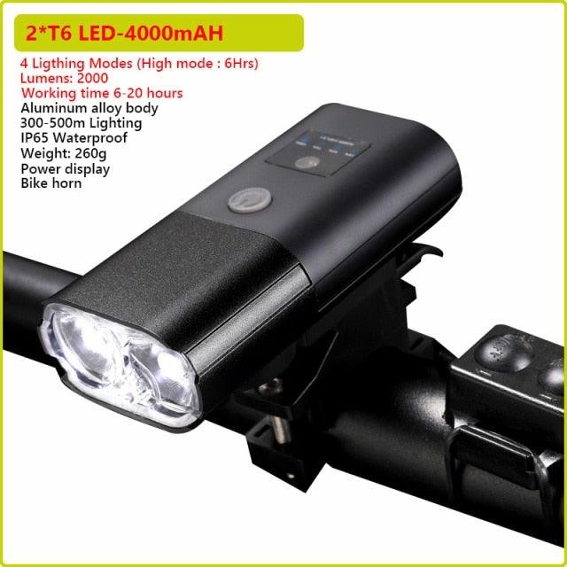 Ultra Bright Bicycle Light USB Rechargeable LED Bike Headlight Waterproof Bike Flashlight USB Rechargeable Bike Lights Front And Back 8 LED Bicycle Lights Front 5 Light Modes 15-30 Hours Working Time