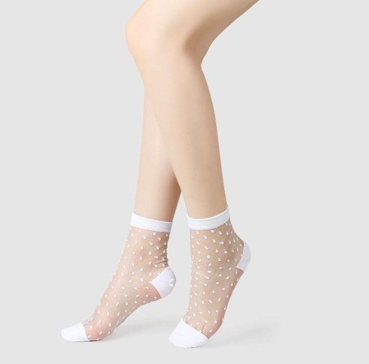 Ultra Thin Lace Mesh Fishnet Socks Mixed Fiber Transparent Stretch Elasticity Ankle Net Yarn Thin Women Cool Socks Ankle Socks Cotton Boat Socks For Women