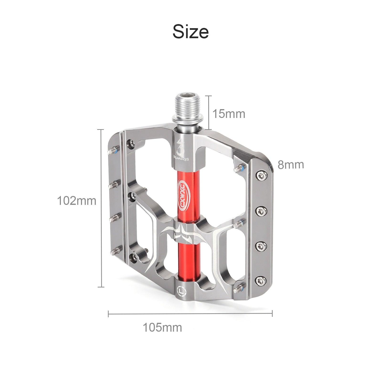 Ultralight Bicycle Pedal Road Flat Anti-slip Cycling Pedal Wide 3 Sealed Bearings Pedals Bicycle Accessories Bike Pedals Bearings Pedals for Bicycle Lightweight Bicycle Pedals For Road Bikes