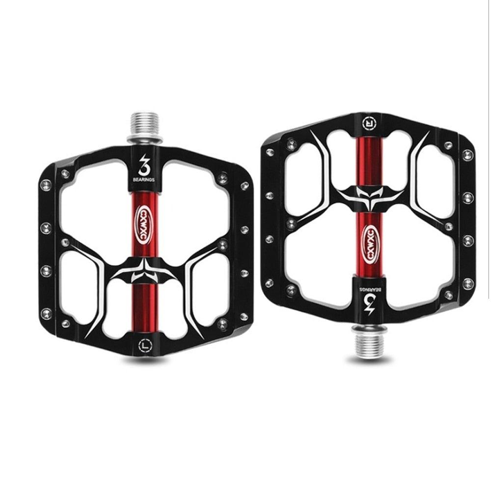 Ultralight Bicycle Pedal Road Flat Anti-slip Cycling Pedal Wide 3 Sealed Bearings Pedals Bicycle Accessories Bike Pedals Bearings Pedals for Bicycle Lightweight Bicycle Pedals For Road Bikes