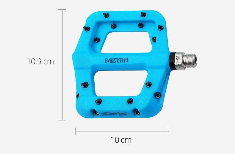 Ultralight Seal Bearings Bicycle Bike Pedals Cycling Nylon Road Pedals Flat Platform Bicycle Parts Accessories Mountain Bike Pedals Ultra Strong Machined Bicycle Flat Alloy Pedals Non-Slip