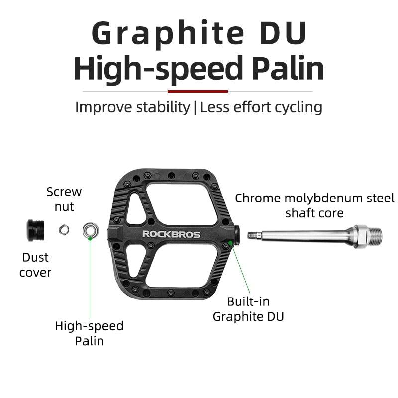 Ultralight Seal Bearings Bicycle Bike Pedals Cycling Nylon Road Pedals Flat Platform Bicycle Parts Accessories Pedals Mountain Bike Pedals Lightweight Nylon Fiber Bicycle Platform Pedals For Mountain Bike