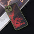 Unique Aesthetic Design Red Dragon Phone Case for iPhone 14 12 11 13 Pro Mini X XS XR Max 6 7 8 Plus SE Soft Bumper Fashion Cool Dragon Animal 3D Pattern Design Frosted PC Back Soft TPU Bumper Shockproof Protective Case