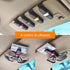 Unique Car Sun Visor Glasses Fastener Clip Holder For Sunglasses Eyeglasses Ticket Card Universal Multi-Function Sunglasses Holder Clip Hanger Eyeglasses Mount Double-Ends Clip 180 Degree Rotational Car Glasses Holder