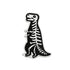 Unique Dinosaur Animal Skeleton Brooch Simple Black And White Dinosaur Brooch Cool Retro Unisex Brooch Backpack Pins Fashion Jewelry Gift For Friends