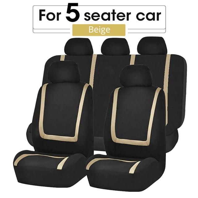 Unique Flat Cloth Car Seat Cover Detachable Headrests Solid Bench Flat Cloth Car Seat Cover Car Seat Covers Full Set Flat Cloth Full Set Car Seat Covers Front Rear Split Bench Protection Interior Accessories Universal Car Seat Cover Universal Fit for Cars