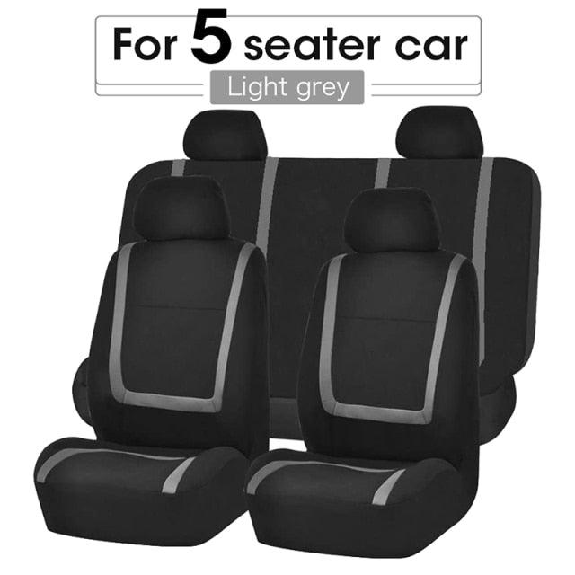 Unique Flat Cloth Car Seat Cover Detachable Headrests Solid Bench Flat Cloth Car Seat Cover Car Seat Covers Full Set Flat Cloth Full Set Car Seat Covers Front Rear Split Bench Protection Interior Accessories Universal Car Seat Cover Universal Fit for Cars