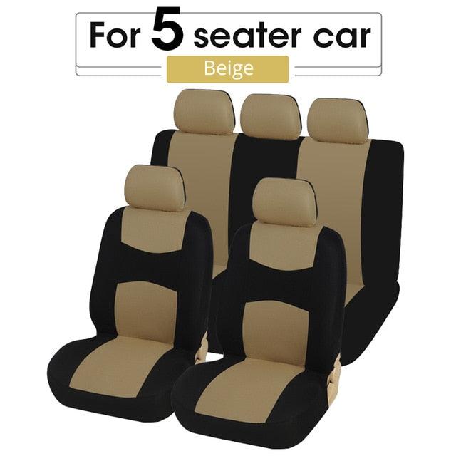 Unique Flat Cloth Car Seat Cover Detachable Headrests Solid Bench Flat Cloth Car Seat Cover Car Seat Covers Full Set Flat Cloth Full Set Car Seat Covers Front Rear Split Bench Protection Interior Accessories Universal Car Seat Cover Universal Fit for Cars