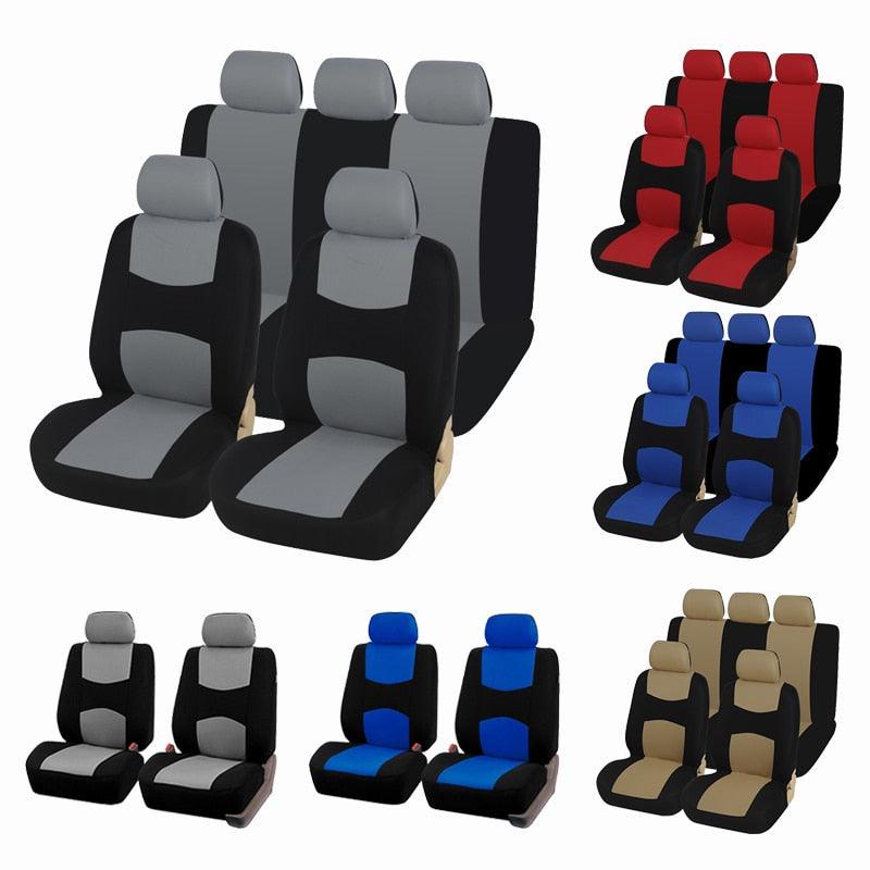 Unique Flat Cloth Car Seat Cover Detachable Headrests Solid Bench Flat Cloth Car Seat Cover Car Seat Covers Full Set Flat Cloth Full Set Car Seat Covers Front Rear Split Bench Protection Interior Accessories Universal Car Seat Cover Universal Fit for Cars