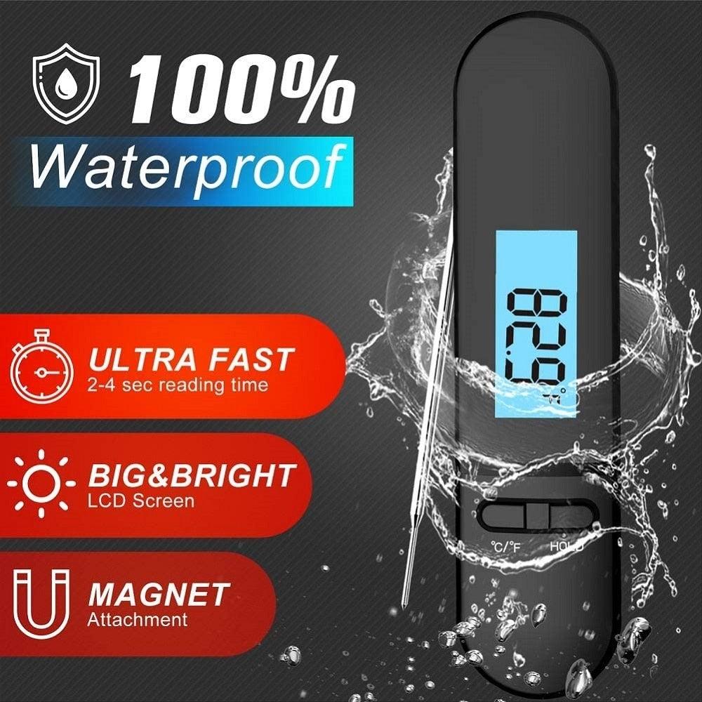 Unique Food Kitchen Digital Meat Thermometer  BBQ Instant Read Food Thermometer Waterproof With Backlight And Magnet For Kitchen Cooking Grilling BBQ Backing Liquids Oil Waterproof Kitchen Thermometer For Cooking Tools