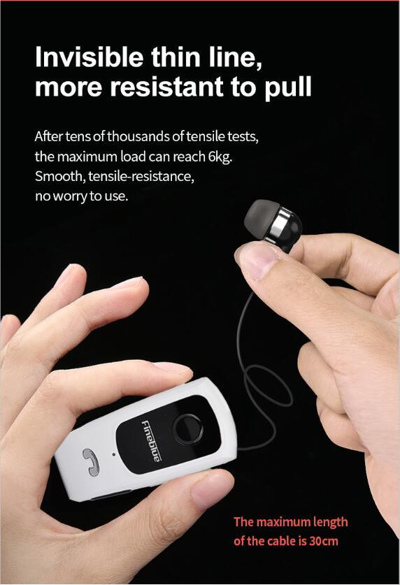 Unique Mini Wireless Earphone Retractable Portable Bluetooth Headset Calls Remind Vibration Sport Run Gamer Headphone Portable Design Comfortable HI-FI Stereo Earphones Noise Cancelling Bluetooth Earpiece