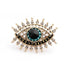 Unique Rhinestone Black Blue Eye Brooches Women Alloy Eye Brooch Fashion Rhinestone Luxury Brooch Pin Comfortable  Christmas Gift Small Brooch