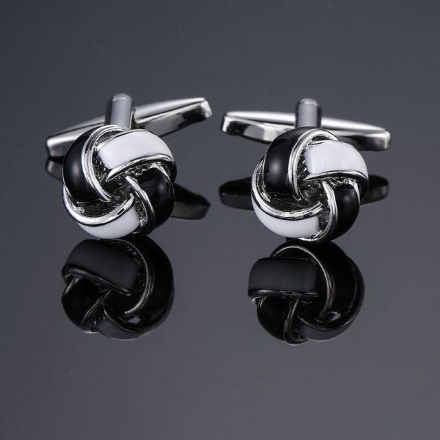 Unique Shirt Cufflinks Fashion Twist Cufflinks Love Knot Ball Shirt Cufflinks For Men Elegant Groom Gift Stainless Steel Cuff Links For Wedding