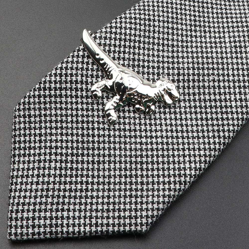 Unique Stainless Tie Clips Guitar Lizard Shaped Tie Clips Tie Clip Classic Tie Bar Clip Regular Trendy Durable Metallic Necktie Clips Wedding Business Ties Necktie Clips Pin For Mens Ideal Gift