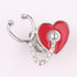 Unique Unisex Heart Shaped Brooch Pin Modern Brooch Pin Luxury Nurse Backpack Cute Brooches Charming Elegant Unisex Jewelry For Your Friends