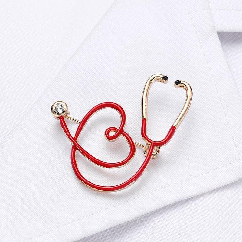 Unique Unisex Heart Shaped Brooch Pin Modern Brooch Pin Luxury Nurse Backpack Cute Brooches Charming Elegant Unisex Jewelry For Your Friends