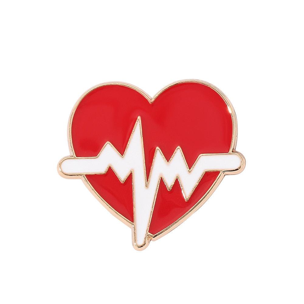 Unique Unisex Heart Shaped Brooch Pin Modern Brooch Pin Luxury Nurse Backpack Cute Brooches Charming Elegant Unisex Jewelry For Your Friends