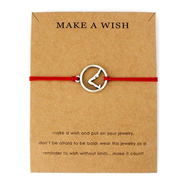 Unisex Adjustable Statement Card Make A Wish Silver I Love Yoga Charm Bracelets Nautical Braided Bracelets For Men Handmade Quality Rope Bracelet Round Bracelet For Mens Women