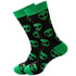 Unisex Cartoon Halloween with Skulls and Alien Socks for Men and Women Funny and Spoof Men's Socks Warm Pure Cotton Middle Tube Socks for Autumn And Winter