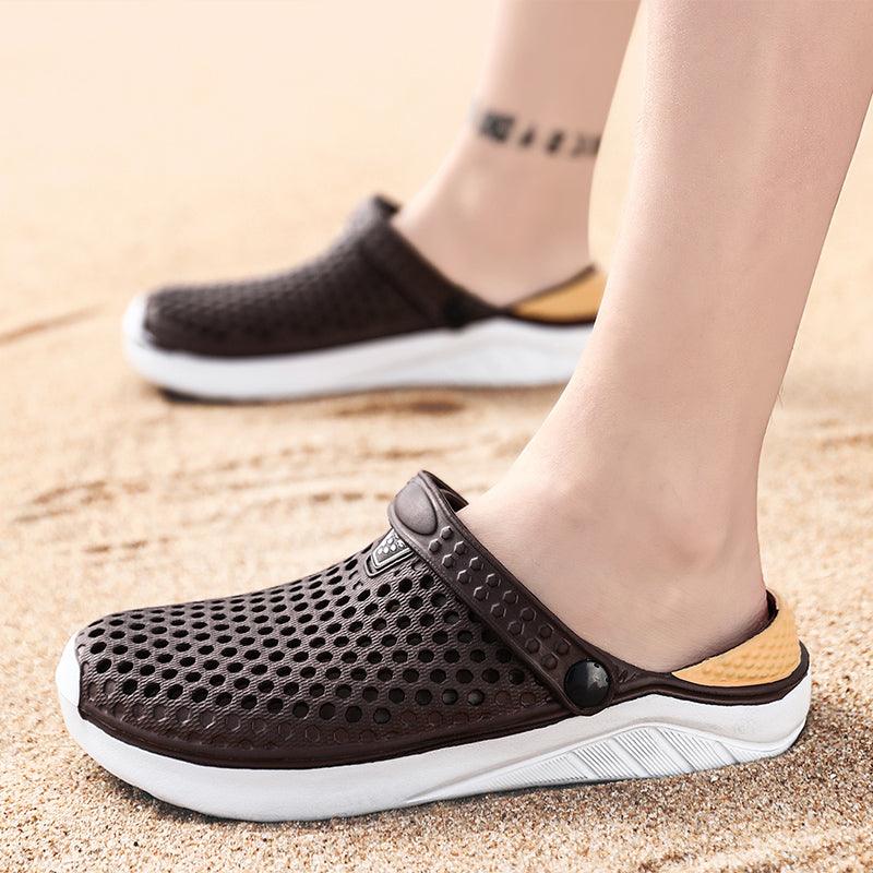 Unisex Fashion Beach Sandals Thick Sole Slipper Waterproof Anti-Slip Sandals Flip Flops Breathable Uppers Quick-Drying Garden Sandals Beach Slippers Slip On Clogs