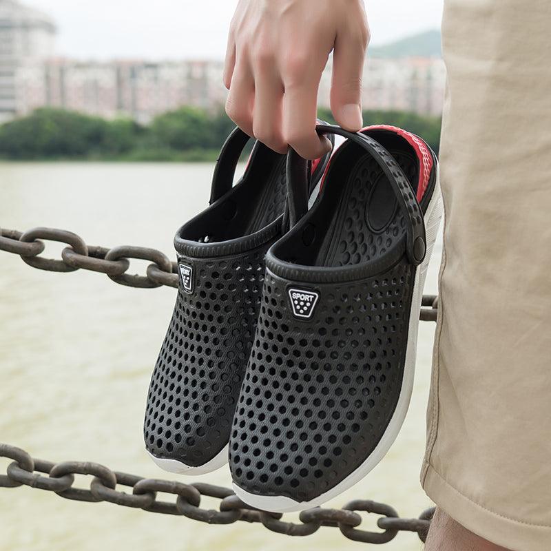 Unisex Fashion Beach Sandals Thick Sole Slipper Waterproof Anti-Slip Sandals Flip Flops Breathable Uppers Quick-Drying Garden Sandals Beach Slippers Slip On Clogs