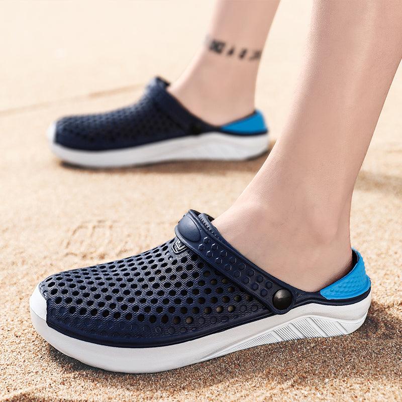 Unisex Fashion Beach Sandals Thick Sole Slipper Waterproof Anti-Slip Sandals Flip Flops Breathable Uppers Quick-Drying Garden Sandals Beach Slippers Slip On Clogs