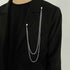 Unisex Fashion Crystal Tassel Brooch Long Chain Men Brooch Fashion Tassel Crystal Chain Brooch Men's Shirt Collar Pin Brooches Personality Lapel Pin Suit Scarf Collar Brooch Luxury Jewelry Gifts For Women